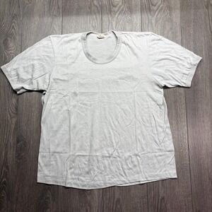 Vintage 1990s Single Stitch Grey Blank Shirt XL Extra Large Faded Little Beaver